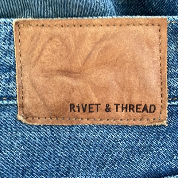 Madewell Rivet & Thread 100% Cotton High Rise Denim Button Fly Size 28 - Picture 6 of 13